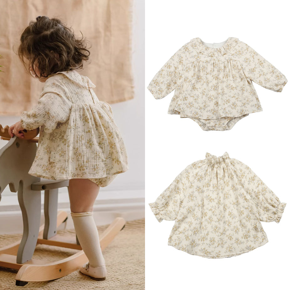 Gaun bayi perempuan motif bung - Baby Clothing Organic ulasan dan harga